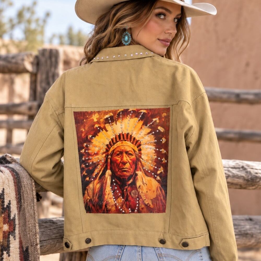 KIG Keep It Gypsy NWT Sample Rhinestone Western Jacket 100% Cotton